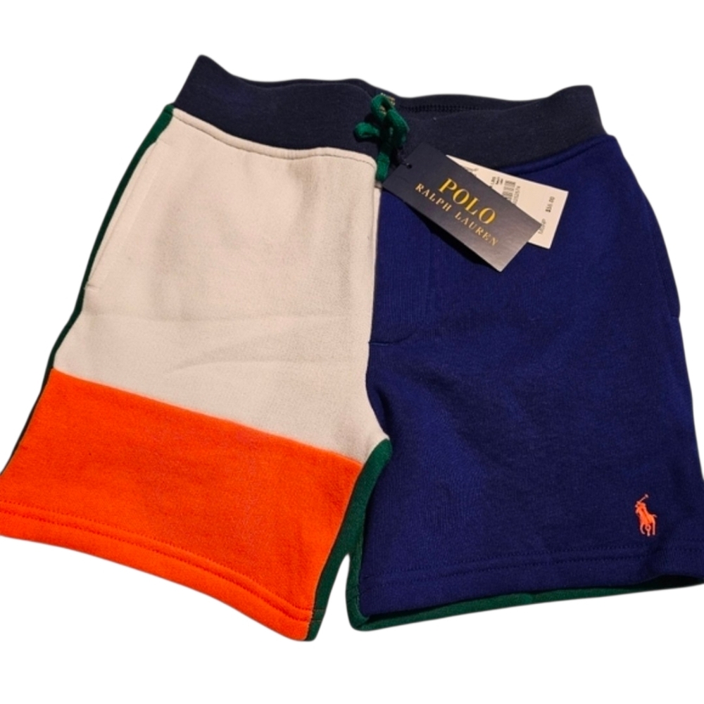 Polo Ralph Lauren Color-Blocked Fleece Shorts Little Boys Size 5 NEW